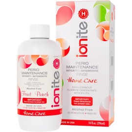 Ionite-H Home Care 0.63% Stannous Fluoride Perio Maintenance Rinse Mouthwash - with Mixing Cup/Shaker and Dispensing Pump (10 Fl oz, FruitPunch)