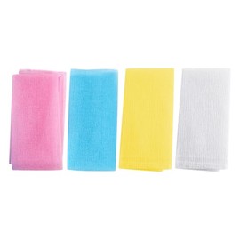 4 Pcs Exfoliating Bath Cloth Body Scrub Bathing Towel Nylon Shower Wash Cloth Beauty Skin Washcloth African Net Exfoliator Sponge Back Scrubber Cloth
