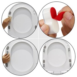 LALAFINA 8Pcs Toilet Seat Bumper Replacement Kit Toilet Risers for Enhanced Comfort Durability for Home Hotels and Reduces Noise and Protects Surfaces