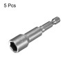 sourcing map 5pcs Hex Nut Driver Drills Bit 3/8" 6-Point