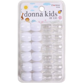 DONNA Jumbo Plastic Hair Beads, DIY Hair Braiding Plastic Beads for Braid Hair 1pc Quick Beaders for Kids Hair Braids Small Pack Size, 1PC White/Clear Color