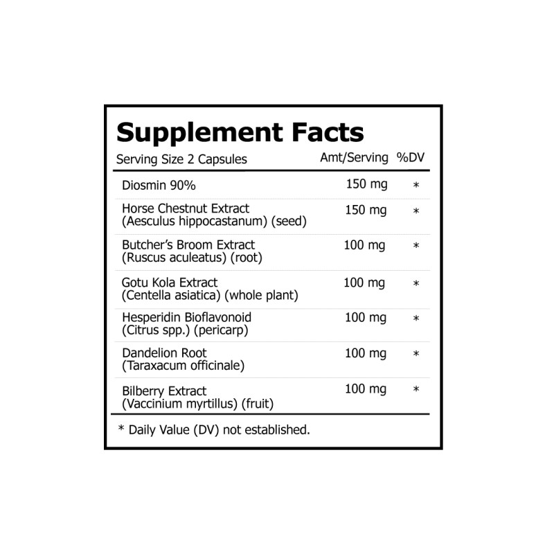 Health & Food Corp Leg Vein Support, Supports Circulation, Promotes