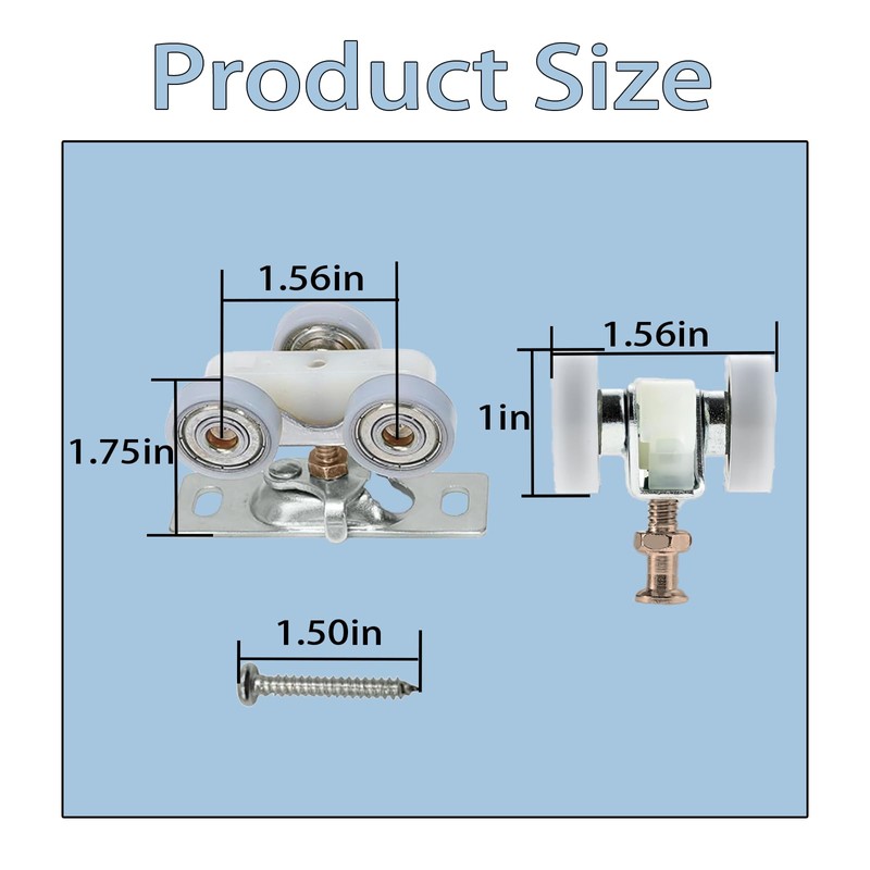 H530 Sliding Pocket Door Rollers Assembly, Sliding Door Wheels Replacement