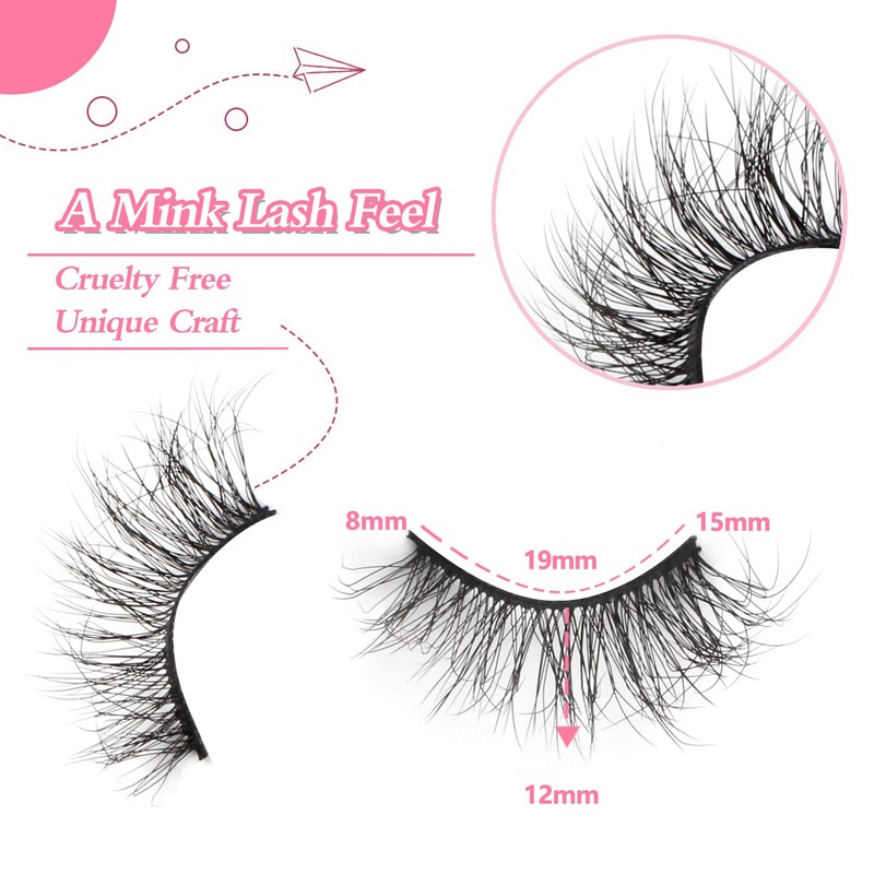 Parriparri Half Lashes Natural Fluffy Wispy Cat Eye Lashes 10