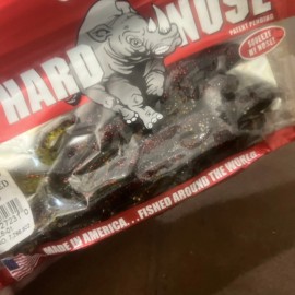 Mann's 6" Inch Hard Nose Worm 9 Count WM Red HNL6-01