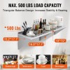 18\" X 72\" Stainless Steel Wall Mounted Floating Shelving Commercial