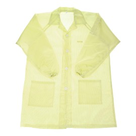 MECCANIXITY ESD Lab Coat Anti Static Clothing Science Jacket with Cuff Lapel Collar Wear Uniform Work for Men Women (Yellow, L)