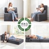 Folding Sofa Bed Convertible 4 in 1 Sleeper Chair Gray