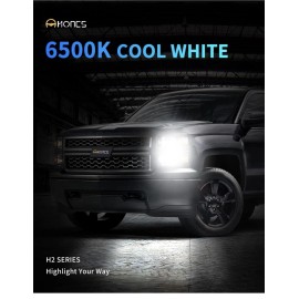 Honcs LED Headlight Bulbs Combo Kit 9005 + H11 High Low Beam 6500K White Super Bright