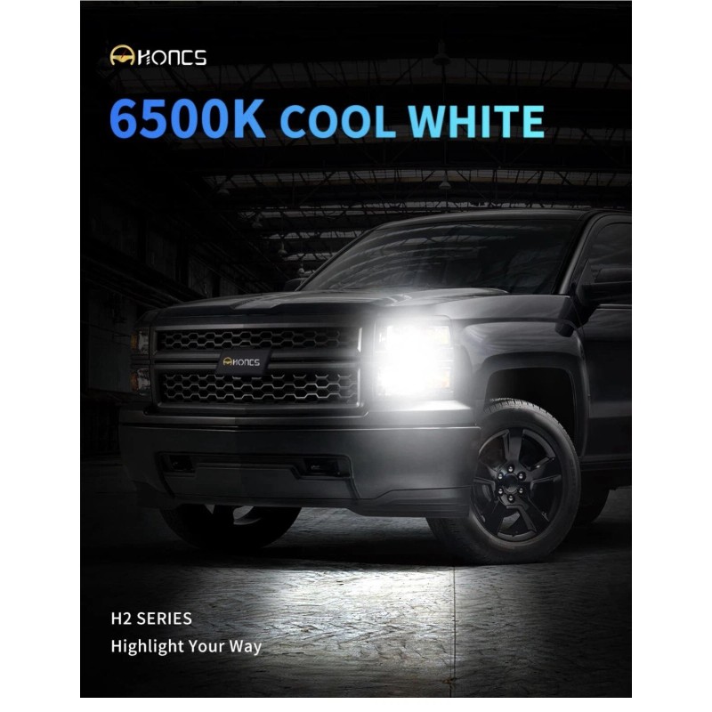 Honcs LED Headlight Bulbs Combo Kit 9005 + H11 High