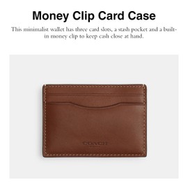 COACH Men's Money Clip Card Case, Redwood, One Size