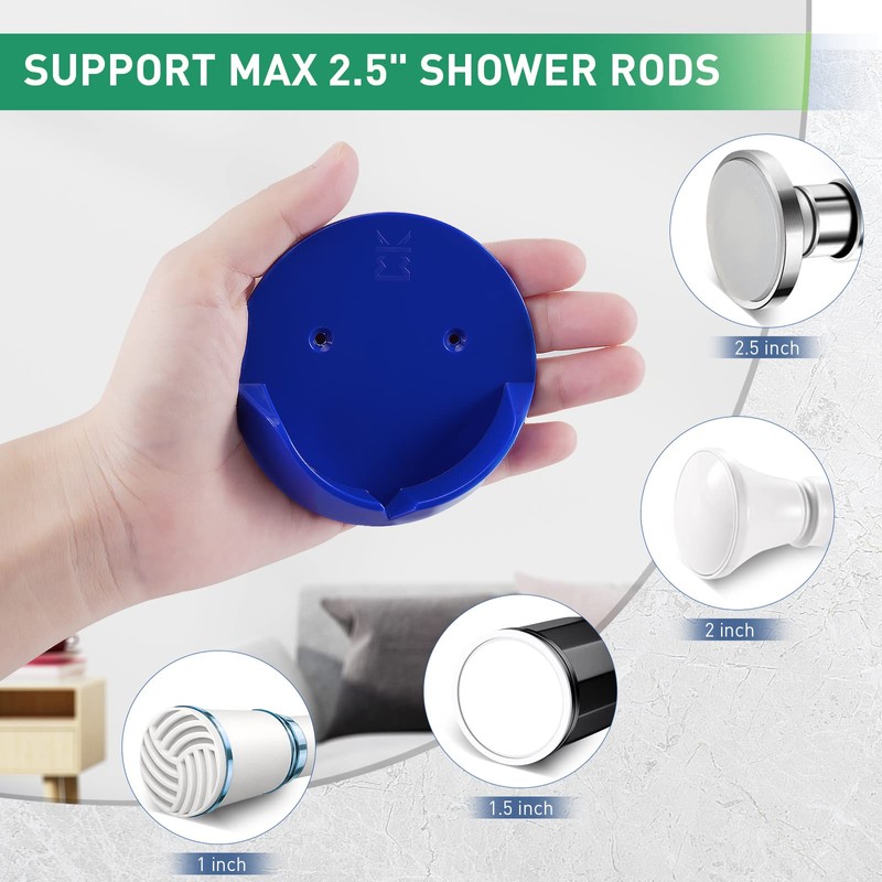 Shower Curtain Rod Holders for Wall – Kitosun Adhesive Tension