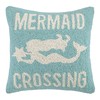 Makers Collective Wool Hook Pillow Shoppe Decorative Pillow, Square, Mermaid