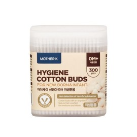 Mother-K 신생아 유아 위생면봉 300p Newborn Baby Hygiene Cotton Swabs 300p