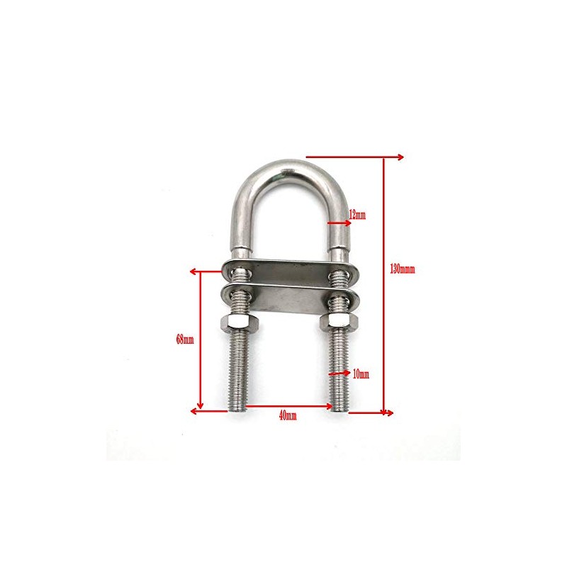 Marine U Bolt 316 Stainless Steel Boat Stern Bow Eye