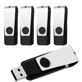 USB Stick 32GB Pack of 5 High Speed USB 2.0 Memory Stick 32GB Pack of 5 Black Rotate USB Sticks Memory Stick ABLAZE (32GB Black)
