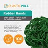 PlasticMill Dark Green Rubber Bands Size 33 (3 1/2" x