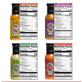 Dave’s Gourmet Creamy Hot Sauce Variety 4-Pack - Jalapeño, Garlic Red Pepper, Asian & Habanero Sauces - Medium Heat, Creamy Texture - Vegan, Gluten-Free, No Preservatives - 8oz Bottles
