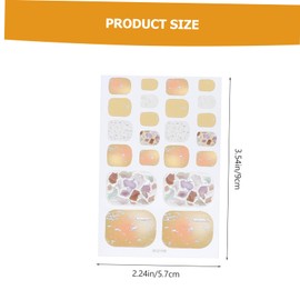 Vaguelly 8Sheets Nail Sticker for Easy Apply DIY Toe Nail Decals Unique Designs for Creative Nail Art for Home Manicure and Special Occasions