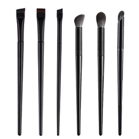 6 Pcs Makeup Brush Set Flat Eyebrow Brush Angled Eyeliner Brush Eyeshadow Applicator for Eyebrows, Reflections and Shadows