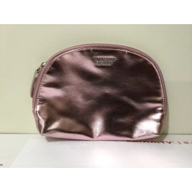 VICTORIA'S SECRET PINK METALLIC COMPACT POCKET TRAVEL MIRROR & CASE & MAKEUP BAG