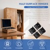 Matte Black Three Fold Hinges 4 Pcs Chest Fold Bend