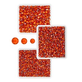 qiipii Red Zircon Crystal Resin Rhinestones for Crafting Sun Red Flatback Stones 3mm 4mm 5mm Non-Hotfix Diamonds Crystals Gems Charms Supplies for Nails Face Eyes Makeup Body Tumblers Bottles Crafts