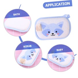BIUDECO Bath Sponge Towel Set 6pcs Boys and Girls Wash Mitts Cartoon Animal Design Bath Gloves for Babies