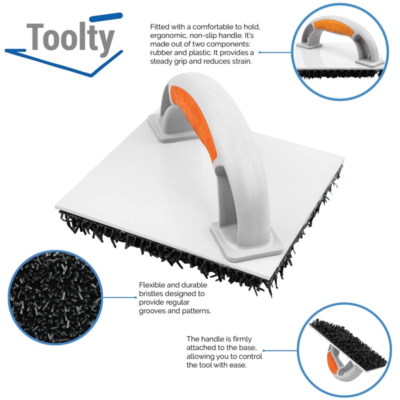 Toolty PVC Decorative Stippling Texturing Brush - Rubber Handle -