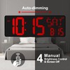 XREXS Large Digital Wall Clock WiFi Sync, 16.5 in Large