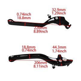 HDBUBALUS Black Brake Lever Set Brake Clutch Levers Fit For Harley Street 500 750 16-2023