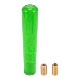 HOPESPANNER Cylindrical Crystal 20cm Shift Knob Universal Gear Shifter Knob Acrylic for Automatic and Manual Vehicle with 2 Adapter Green 1 Set