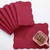 HOMBYS Quilted Placemats Set of 6 Washable-13x18 inches Rectangular Placemats