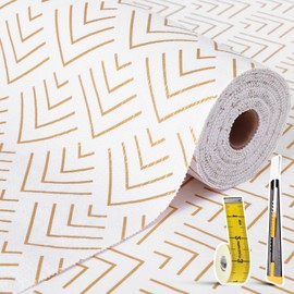 Shelf Liner for Kitchen Cabinets Non Adhesive Drawer Liner Gold Arrow Non-Slip Thickened Shelf Liner Paper Strong Easy to Clean for Tool Box Refrigerator with Knife and Tape Measure 12 inche x 20 feet