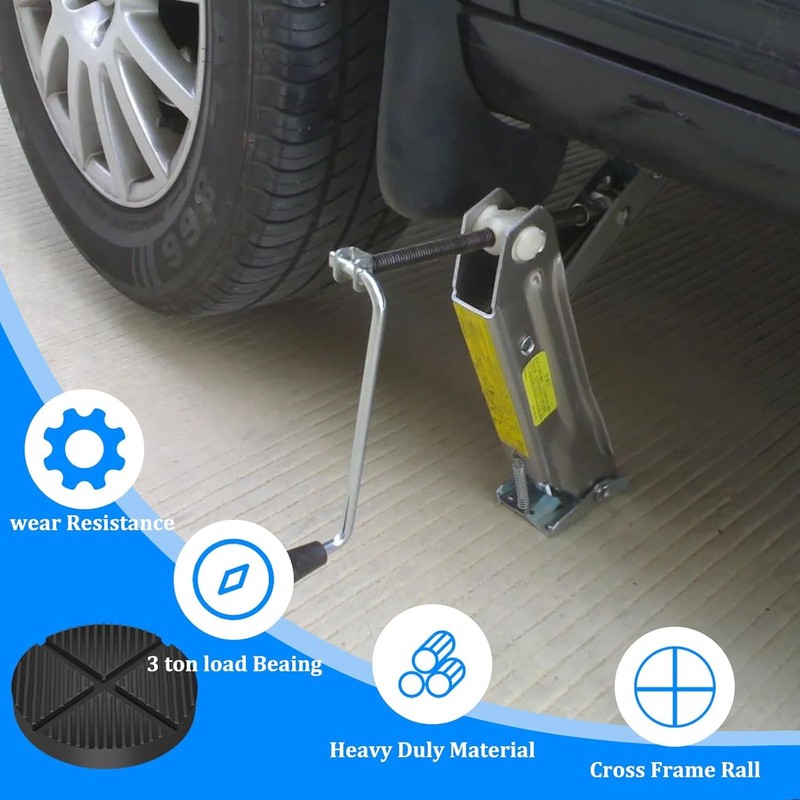 Jegruda Floor Jack Rubber Pad Universal Jack Pad Adapter, Pinch