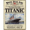 Titanic White Star Line (Date At Bottom) Small Steel Sign