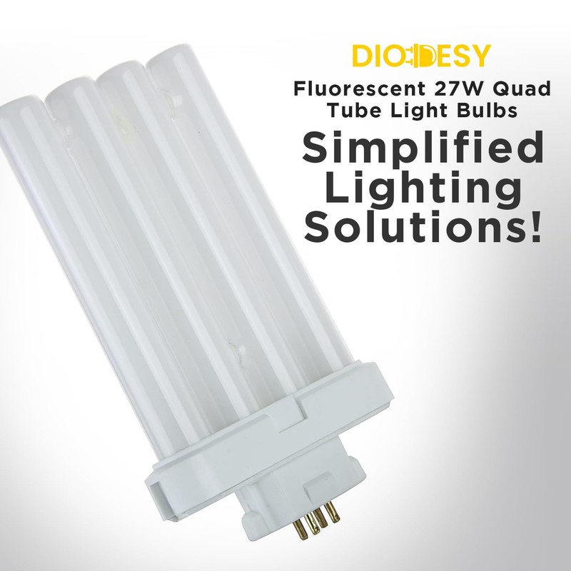 Diodesy FML27/65K/2PK Fluorescent 27W 6500K Daylight Quad Tube FML CFL