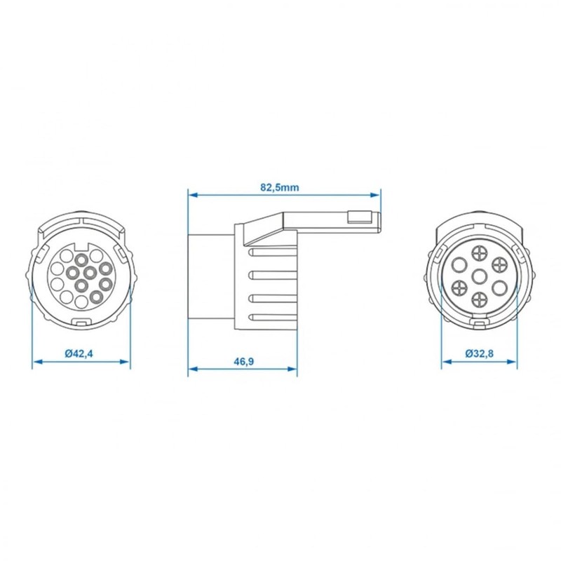 Connector - Adapter 7 Pins to 13 Pins Socket to