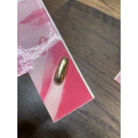 golden nail 80s Metal Golden Nail 18K Plain Smooth Gold Tone Fingernail Press on Pinky