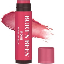 Burt's Bees Bálsamo Labial con Tinte, Fórmula de Bálsamo Duo Tintado de 2 en 1 de Larga Duración, Color Infundido con Manteca de Karité Hidratante para un Acabado Natural y Construible, Rosa, 1 Tubo