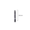 RED DRAGON Knurled Aluminium Short Stems - Black - 4