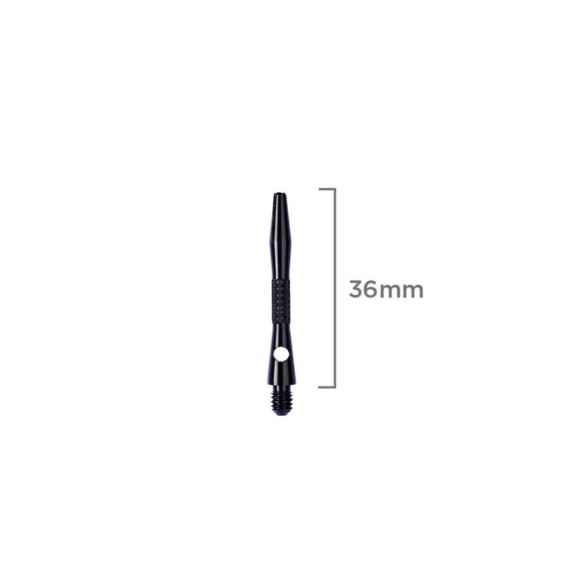RED DRAGON Knurled Aluminium Short Stems - Black - 4