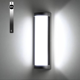 Outdoor Led Wall Lights 15.75 Inch 30W 3000LM SCR Dimmable Wall Sconce Lighting Outdoor Balcony Front Door LanternColor: Navy Blue, Emitting Color: Warm White, Lamp Power(W): 30