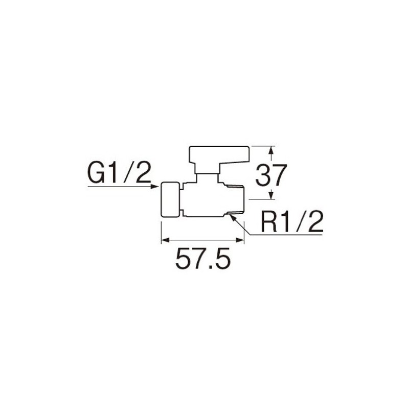 SANEI V660-13 Ball Valve with Nut, Handle One-Touch Removal, Gasket