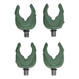 Alomejor 4 Pieces Carp Fishing Rod Rest Silica Gel Rod Butt Rest Grips Rod Rests Fishing Rod Holder Fishing Rod Butt Rest with M3/8 Thread (Army Green)