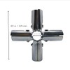 5-Way Pipe Connector, Metal Clamp Fittings, 1" Stainless Steel End