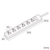 Sanwa Supply TAP-SH3625MG Shutter Tap, 3P, 6 Openings, 8.5 ft