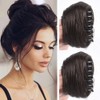 2 PCS Bun Hair Piece Mini Claw Fake Hair Donut