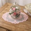 Amabro 4Pcs Lace Doilies for Tables Retro French Style Lace