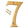 eSplanade 4" Brass House Hotel Door Number Plaque Sticky Numeric